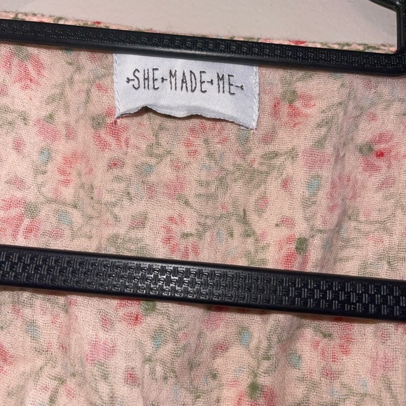 Free People *RARE* SHE MADE ME Peasant Floral Blouse Crop Top - Picture 9 of 12